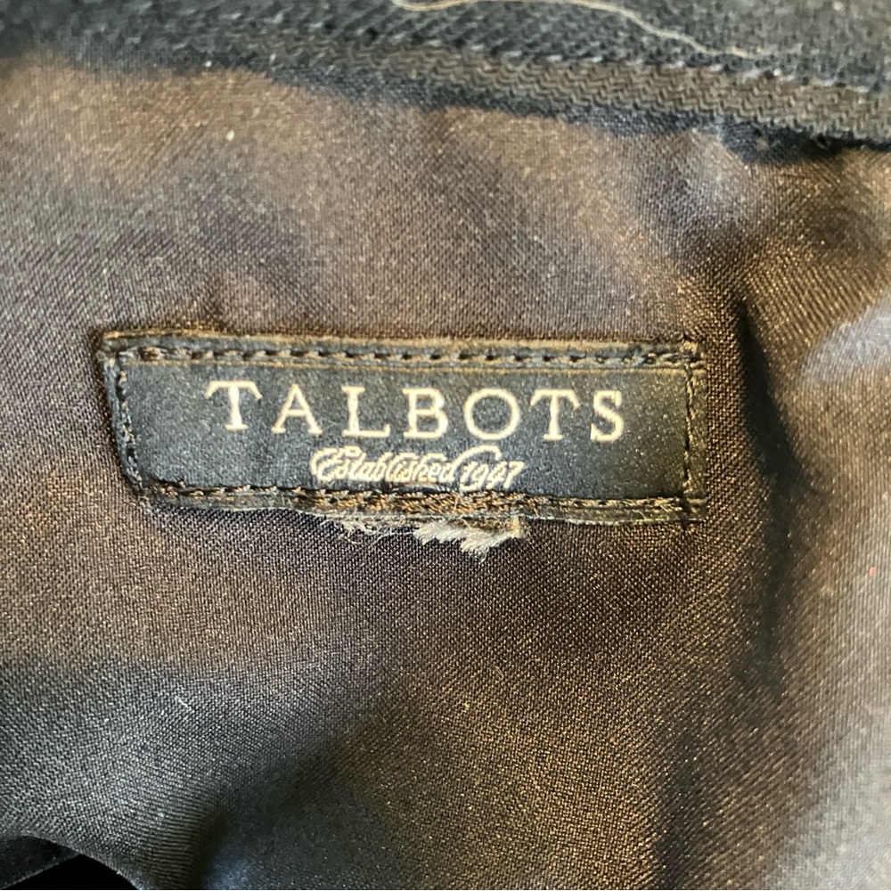Talbots Wool Blend Sleeveless Sheath Dress | Tie Waist | Black | Lined XL 12/14 - Picture 10 of 11
